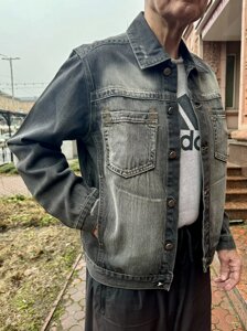 Куртка чоловіча джинсова сіра з потертостями Texcel