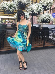 Плаття сарафан жіноче літнє ошатне шовкове кольорове яскраве, легке стильне модне