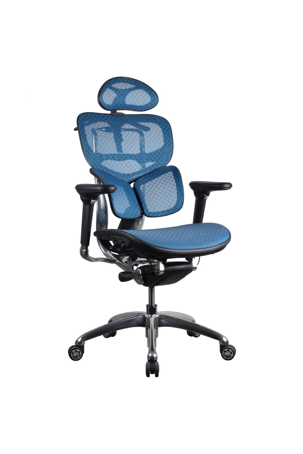 Ергономічне крісло Wizard сітчасте синє від компанії Ерголайф - фото 2