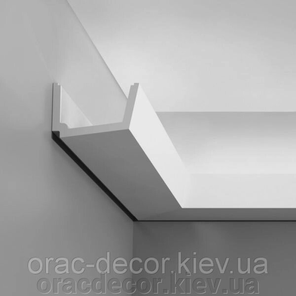 C357 Карниз стельовий для прихованого освітлення з поліуретану ORAC DECOR від компанії Інтернет-магазин "ORAC DECOR" - фото 1