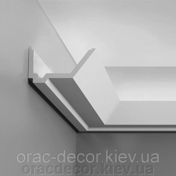 C358 Карниз стельовий для прихованого освітлення з поліуретану ORAC DECOR від компанії Інтернет-магазин "ORAC DECOR" - фото 1