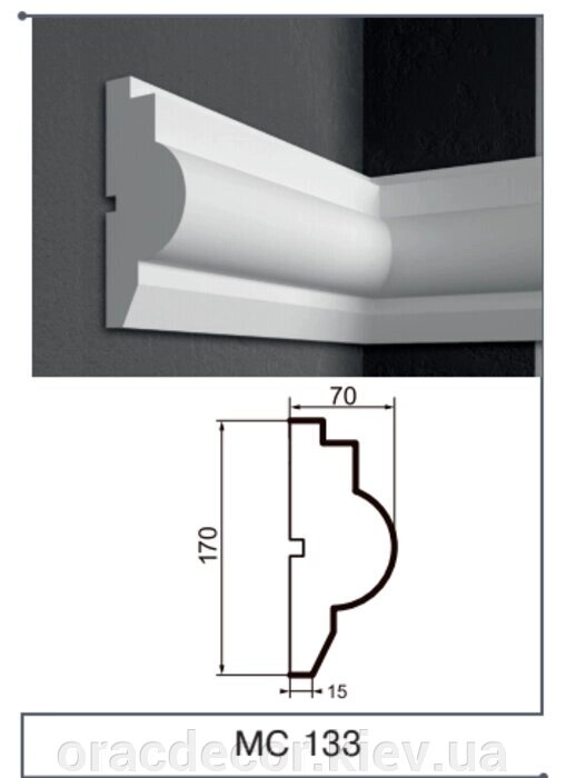 Фасадний декор молдинг МС 133 Prestige Decor від компанії Інтернет-магазин "ORAC DECOR" - фото 1
