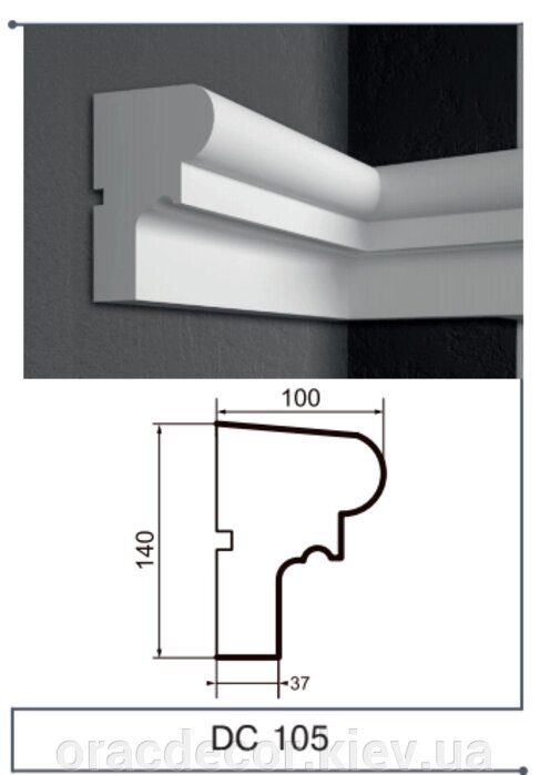 Фасадний декор підвіконня DC 105 Prestige Decor від компанії Інтернет-магазин "ORAC DECOR" - фото 1