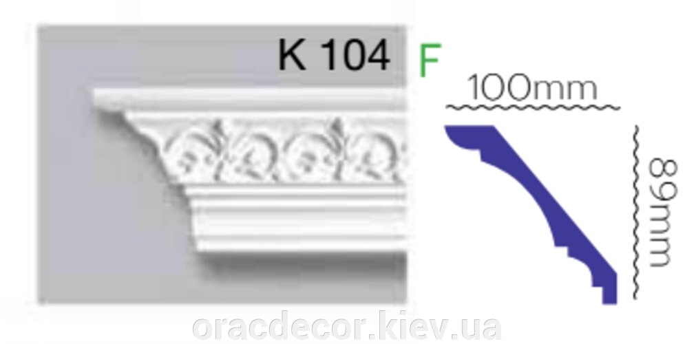 Карниз потолочний K 104 (2.40м) Flexi Гармония від компанії Інтернет-магазин "ORAC DECOR" - фото 1
