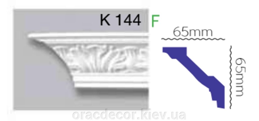 Карниз стельовий K 144 (2.40м) Flexi Гармонія від компанії Інтернет-магазин "ORAC DECOR" - фото 1