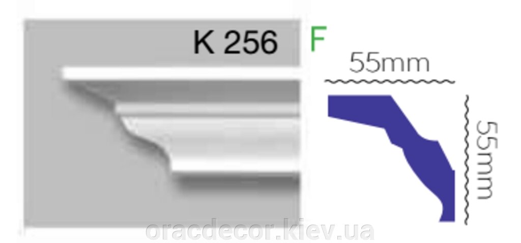 Карниз стельовий K 256 (2.40м) Flexi Гармонія від компанії Інтернет-магазин "ORAC DECOR" - фото 1