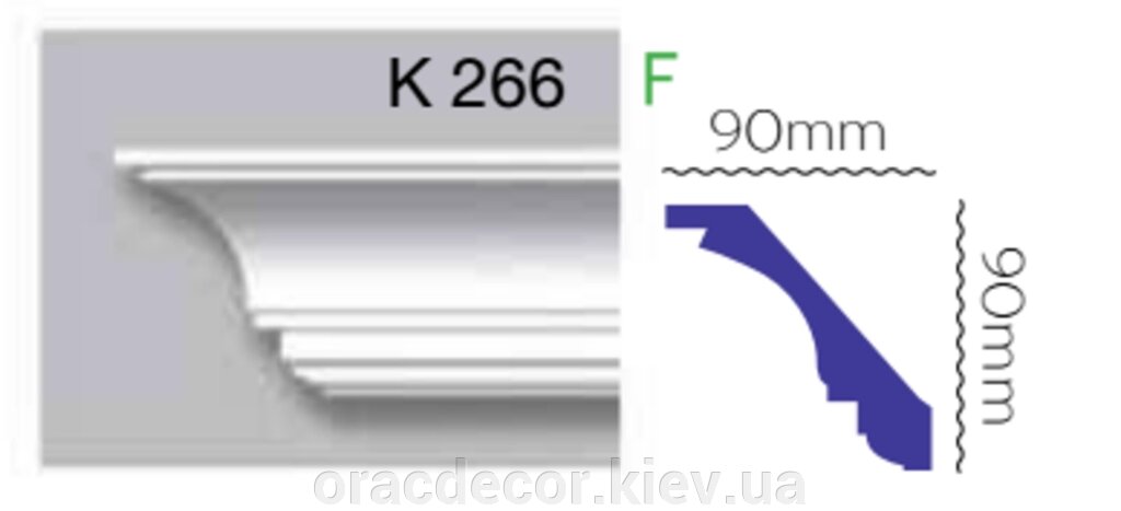 Карниз стельовий K 266 (2.40м) Flexi Гармонія від компанії Інтернет-магазин "ORAC DECOR" - фото 1