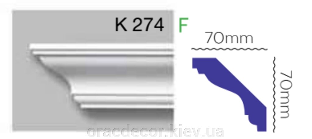 Карниз стельовий K 274 (2.40м) Flexi Гармонія від компанії Інтернет-магазин "ORAC DECOR" - фото 1