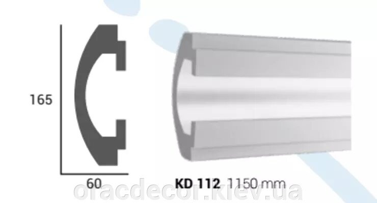 KD 112 Карниз стельовий для прихованого освітлення від компанії Інтернет-магазин "ORAC DECOR" - фото 1