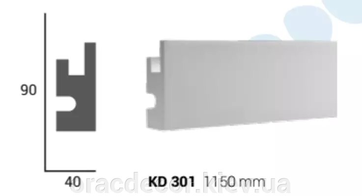 KD 301 Карниз стельовий для прихованого освітлення від компанії Інтернет-магазин "ORAC DECOR" - фото 1