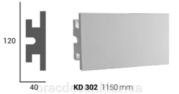 KD 302 Карниз стельовий для прихованого освітлення від компанії Інтернет-магазин "ORAC DECOR" - фото 1