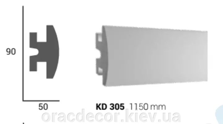 KD 305 Карниз стельовий для прихованого освітлення від компанії Інтернет-магазин "ORAC DECOR" - фото 1