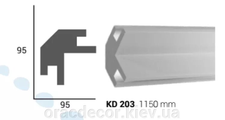 KD 203 Карниз стельовий для прихованого освітлення - порівняння