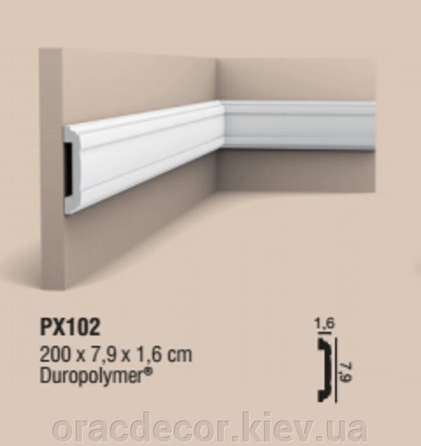PX102 Декоративная лепнина из полиуретана и дюрополимера ORAC DECOR (Орак Декор) - гарантія