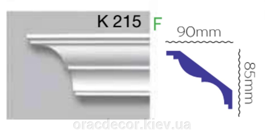 Карниз стельовий K 215 (2.40м) Flexi Гармонія - опт