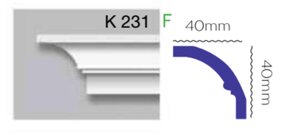 Карниз стельовий K 231 (2.40м) Гармонія