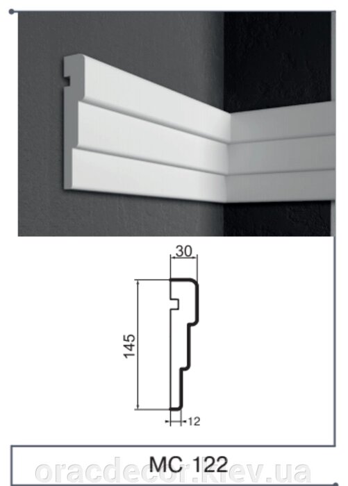 Фасадний декор молдинг МС 122 Prestige Decor - гарантія