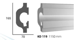KD 119 Карниз стельовий для прихованого освітлення