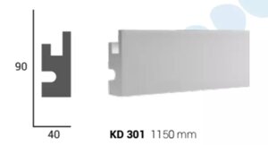 KD 301 Карниз стельовий для прихованого освітлення