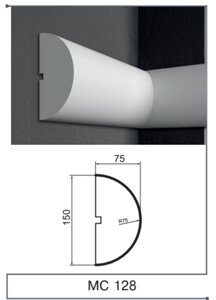 Фасадний декор молдинг МС 128 Prestige Decor