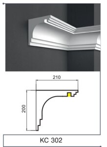 Карниз з підсвічуванням КС 302 LED Prestige Decor