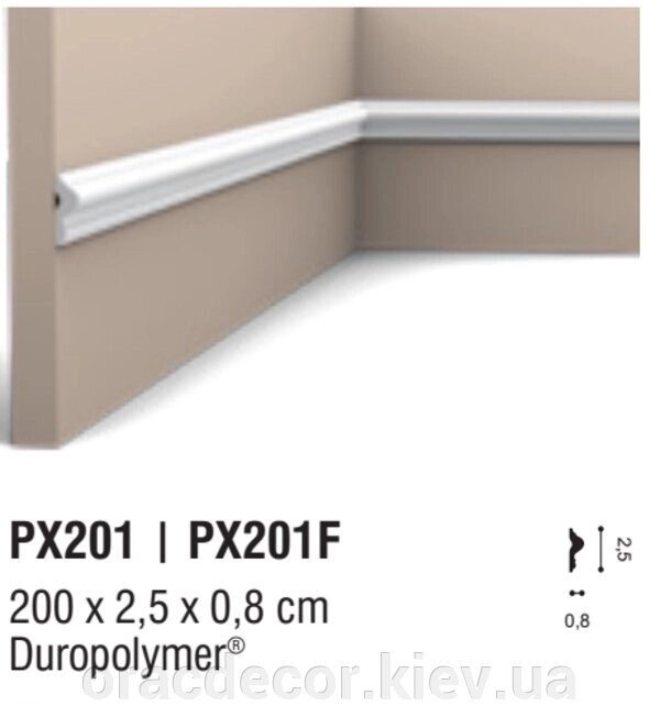PX201 Декоративная лепнина из полиуретана и дюрополимера ORAC DECOR (Орак Декор) від компанії Інтернет-магазин "ORAC DECOR" - фото 1
