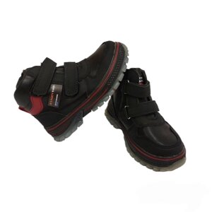 Дитячі черевики демісезонні 377 -1а чорних для хлопчиків 26