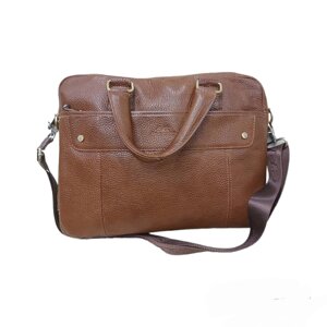 Чоловічий міський портфель сумка з натуральної шкіри BR5073 коричневий