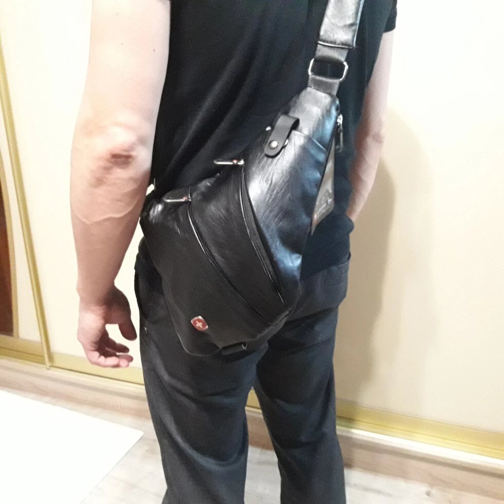 Міський рюкзачок на одне плече міні ZHOK12 чорний - огляд
