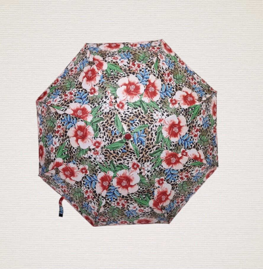 Зонт жіночий складаний від дощу автомат Novel 1345 яскравий квітковий принт мод 3 - розпродаж