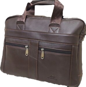 Чоловіча шкіряна сумка портфель N312 Brown