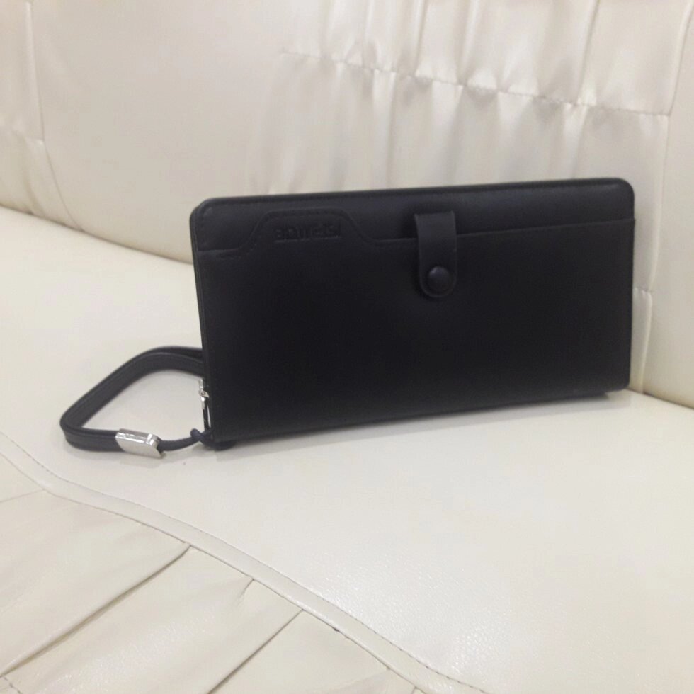 Модний міський жіночий клатч гаманець black - замовити