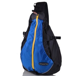 Спортивний рюкзак Onepolar B1305 Blue на одне плече 20 літрів міцний надійний синій