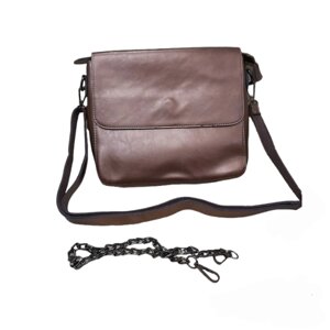 Жіноча бронзова шкіряна сумочка BRN1501