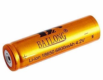 Акумулятор Bailong Li-ion 18650 6800mAh Золотистий від компанії Інтернет-магазин "Tovar-plus. Com. Ua" - фото 1