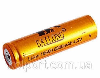 Акумулятор Bailong Li-ion 18650 6800mAh Золотистий від компанії Інтернет-магазин "Tovar-plus. Com. Ua" - фото 1