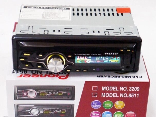 Автомагнітола 8511 USB флешка мульти підсвічування AUX FM від компанії Інтернет-магазин "Tovar-plus. Com. Ua" - фото 1