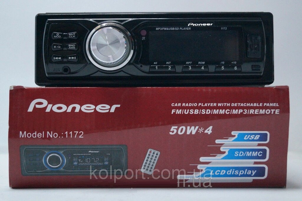 Автомагнітола Pioneer 1 172 USB SD, аудіотехніка, магнітола для авто, аудіотехніка і аксесуари, електроніка від компанії Інтернет-магазин "Tovar-plus. Com. Ua" - фото 1