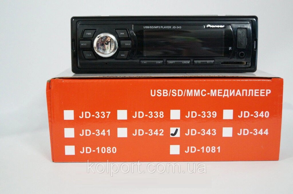 Автомагнітола Pioneer JD-343 USB SD, аудіотехніка, магнітола для авто, аудіотехніка і аксесуари, електроніка від компанії Інтернет-магазин "Tovar-plus. Com. Ua" - фото 1