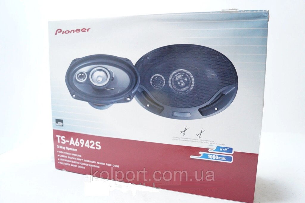 Автомобільні колонки Pioneer TS-6942 1000W, аудіотехніка, аксесуари в салон авто, електроніка, автозвук, кол від компанії Інтернет-магазин "Tovar-plus. Com. Ua" - фото 1