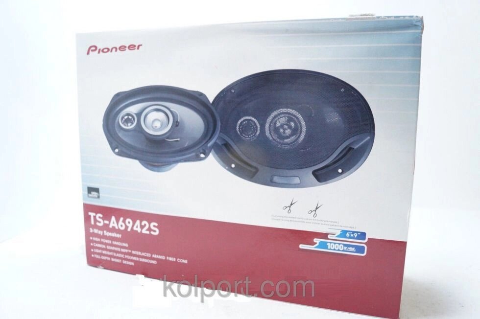 Автомобільні колонки Pioneer TS-6942 1000W, аудіотехніка, аксесуари в салон авто, електроніка, автозвук, кол від компанії Інтернет-магазин "Tovar-plus. Com. Ua" - фото 1