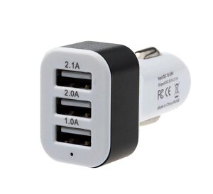 Автомобільний зарядний пристрій в прикурювач 3 USB HL061503