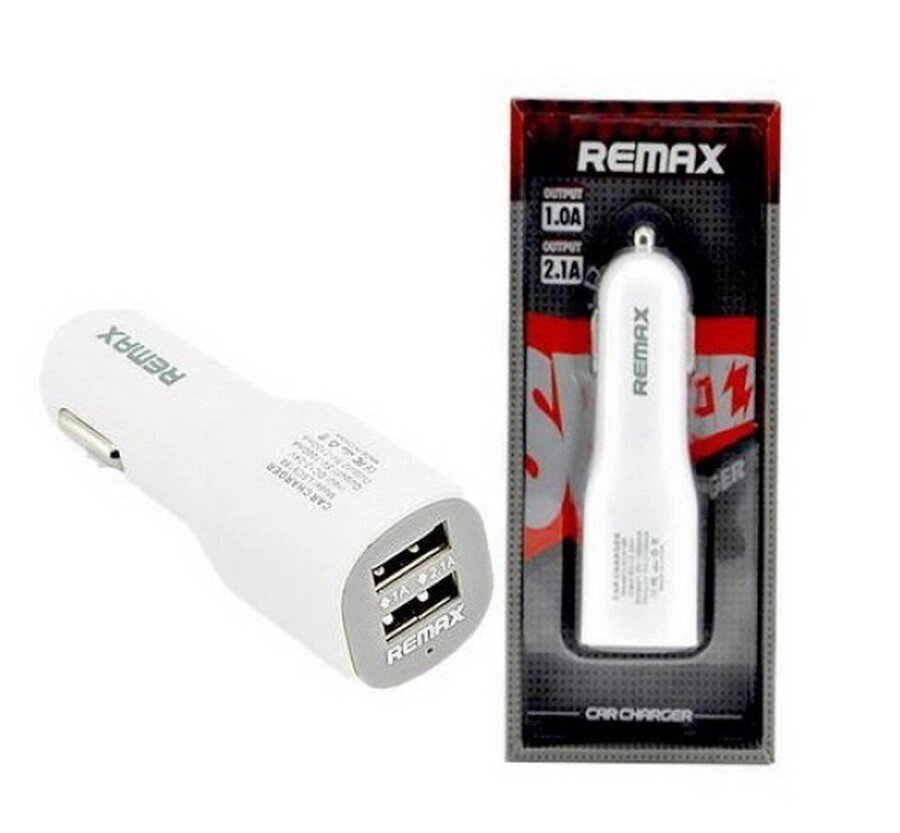 АЗП автомобільний USB адаптер REMAX 2USB (2.1A 1A) від компанії Інтернет-магазин "Tovar-plus. Com. Ua" - фото 1