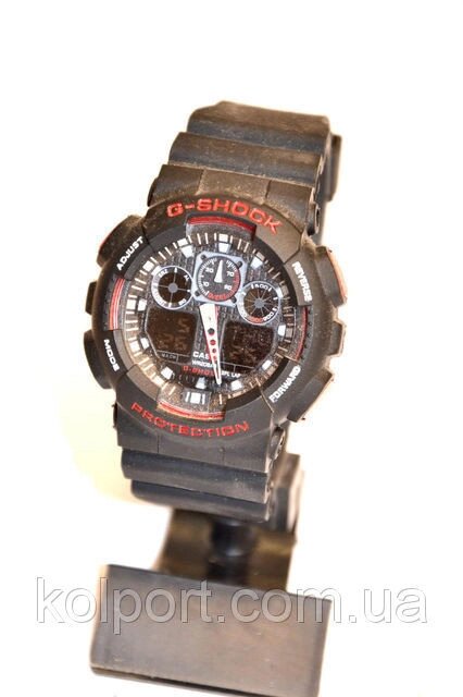 Багатофункціональний годинник Casio G-Shock (чорні з червоним), кварцові, чоловічі, спортивні, наручні від компанії Інтернет-магазин "Tovar-plus. Com. Ua" - фото 1