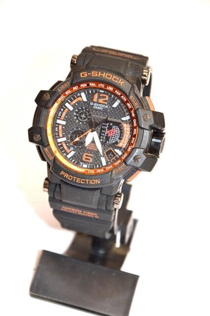 Багатофункціональний годинник Casio G-Shock GPW-1000 (чорні з помаранчевим), кварцові, чоловічі, спортивні, наручні від компанії Інтернет-магазин "Tovar-plus. Com. Ua" - фото 1