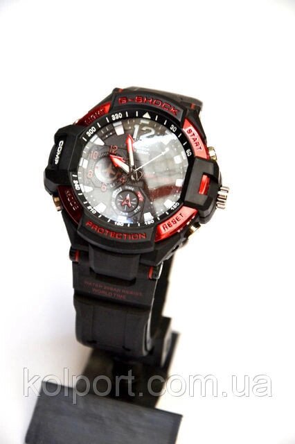 Багатофункціональний годинник Casio G-Shock Protection aviator, кварцові, чоловічі, спортивні, наручні від компанії Інтернет-магазин "Tovar-plus. Com. Ua" - фото 1