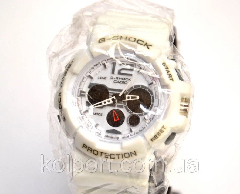 Багатофункціональний годинник Casio G-Shock Protection (білі), кварцові, чоловічі, спортивні, наручні від компанії Інтернет-магазин "Tovar-plus. Com. Ua" - фото 1