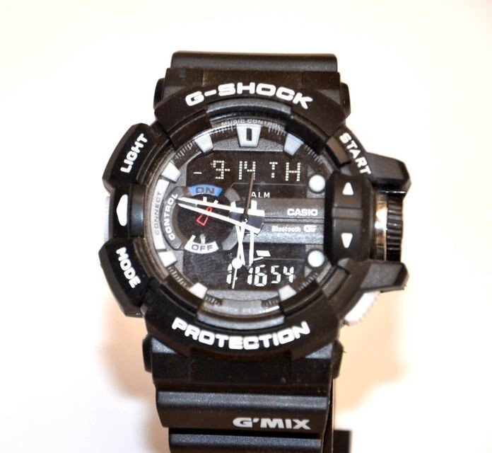 Багатофункціональний годинник CASIO G-SHOCK PROTECTION (чорні з білим), кварцові, чоловічі, спортивні, наручні від компанії Інтернет-магазин "Tovar-plus. Com. Ua" - фото 1