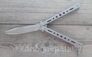 Балісонг сталевий різьблений ув'язнення, ніж метелик, тренувальна зброя для трюків (фліпперів), філіппінський ніж