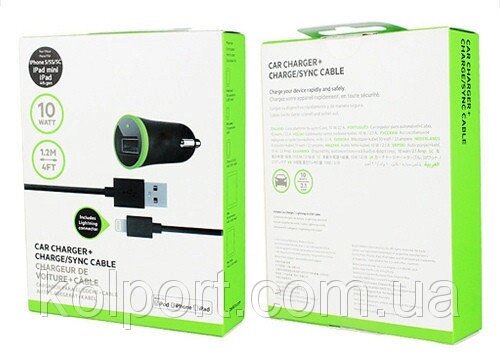 Belkin універсальний USB автомобільний адаптер 2.1A + USB кабель від компанії Інтернет-магазин "Tovar-plus. Com. Ua" - фото 1